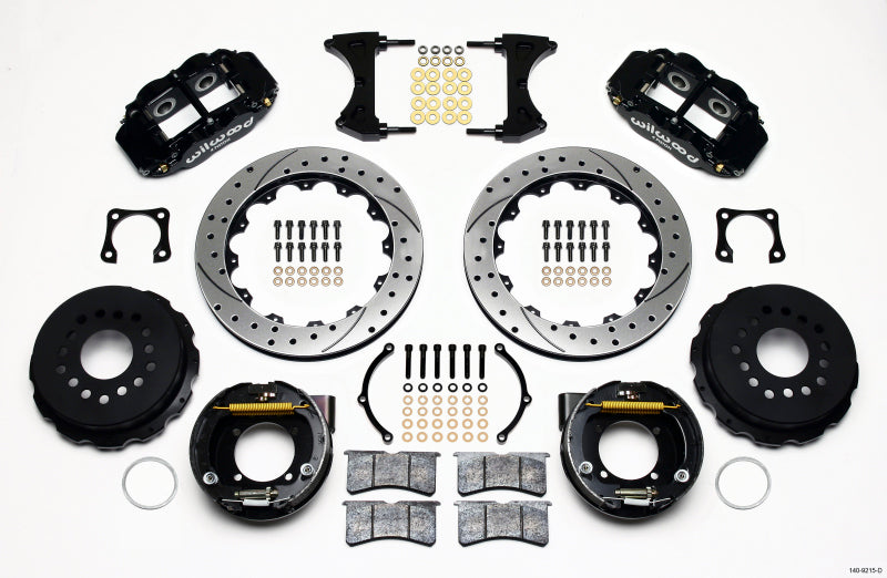 Wilwood Narrow Superlite 4R Rear P-Brk Kit 12.88in Drilled Chevy 12 Bolt-Spec 3.15in Brng 140-9215-D 140-9215-D Photo - Primary