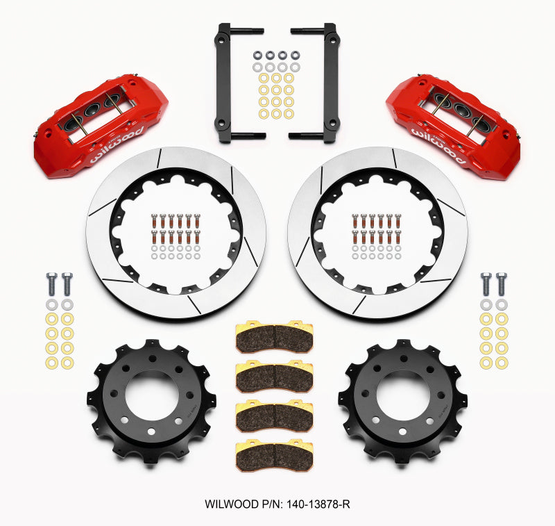 Wilwood TX6R Rear Kit 16.00in Red 1999-2010 GM H2 / 2500 4.63 Cntr 140-13878-R 140-13878-R Photo - Primary