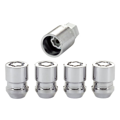 McGard Wheel Lock Nut Set - 4pk. (Cone Seat) M12X1.5 / 19mm & 21mm Dual Hex / 1.28in. L - Chrome 24157 24157 Photo - Primary