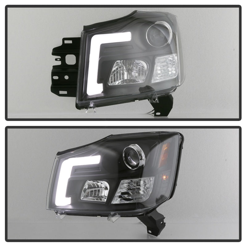 Spyder 04-15 Nissan Titan / 04-07 Nissan Armada V2 Projector Headlights - Black PRO-YD-NTI04-DRL-BK 5085504 5085504 Photo - Unmounted
