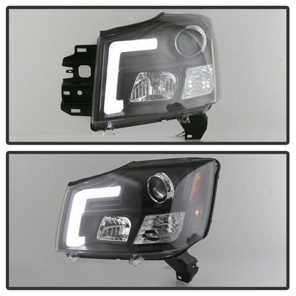 Spyder 04-15 Nissan Titan / 04-07 Nissan Armada V2 Projector Headlights - Black PRO-YD-NTI04-DRL-BK 5085504 5085504 Photo - Unmounted