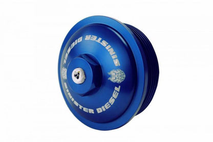 Sinister Diesel 03-07 Ford 6.0L Billet Blue Cap Kit SD-BCK-6.0 SD-BCK-6.0 User 3