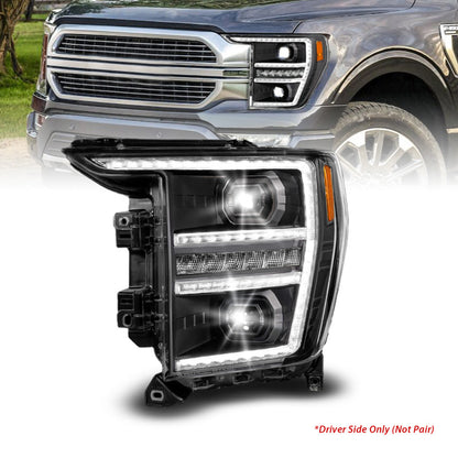 ANZO 21-23 Ford F150 LED Projector Headlight w/Switchback+Sequential - Black (Driver Side Only) 111594-L 111594-L Photo - Primary
