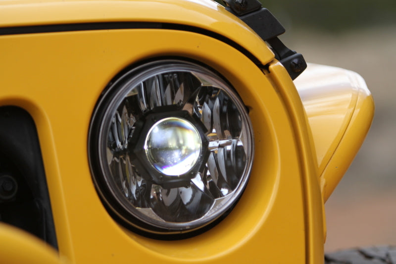KC HiLiTES 07-18 Jeep JK (Not for Rubicon/Sahara) 7in. Gravity LED Pro DOT Headlight (Pair Pack Sys) 42341 42341 Photo - lifestyle view