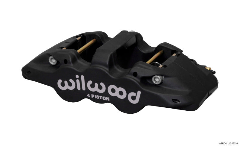 Wilwood Caliper-Aero4 - Black Anodize 1.12/1.12in Pistons 1.25in Disc 120-13339 120-13339 Photo - Primary