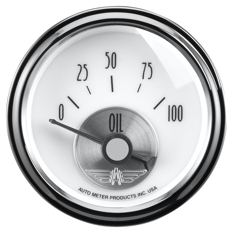 Autometer Gauge, Oil Pressure, 2 1/16", 100PSI, Elec, Prestige Pearl 2026 Photo - Primary