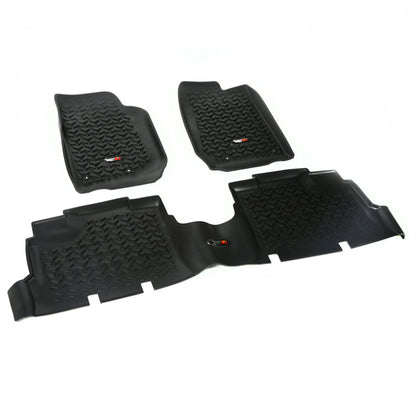 Rugged Ridge All Terrain Floor Liner Kit,Black;07-18 Jeep Wrangler JK,4 Door 12987.04 Photo - Primary