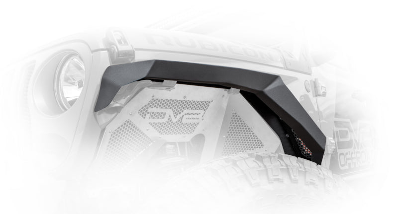 DV8 Offroad 2018+ Jeep Wrangler JL Armor Fenders w/ LED Turn Signal Lights FDJL-01 FDJL-01 Photo - Primary