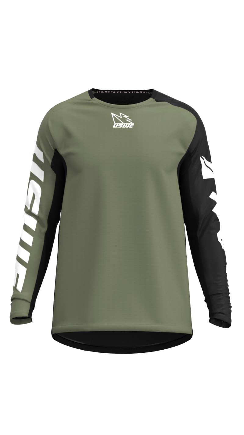 USWE Kalk Off-Road Jersey Olive Green - Small 80951021050104