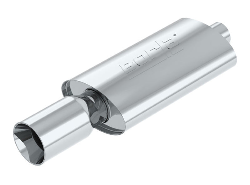 Borla Boomer Muffler Thumper Oval 2-1/4in In 4in Side Rount Out 40057 40057 Photo - Primary