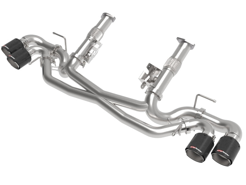 aFe MACH Force-Xp 3" to 2-1/2" 304SS Cat-Back (No Muff.) 2020 Chevy Corvette (C8) 6.2L - Carbon Tip 49-34127NM-C 49-34127NM-C Photo - Primary