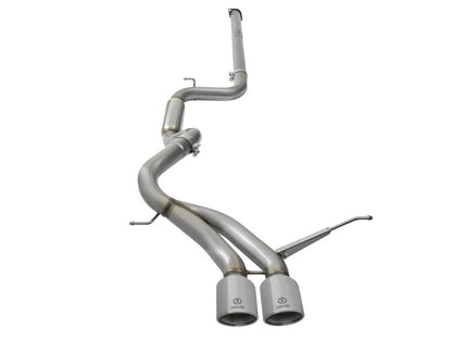 aFe Takeda 3in 304 Stainless Steel Cat-Back Exhaust System w/Polished Tip 49-33083-P Photo - Unmounted
