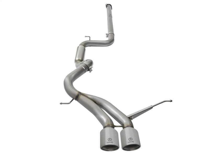 aFe Takeda 3in 304 Stainless Steel Cat-Back Exhaust System w/Polished Tip 49-33083-P Photo - Unmounted