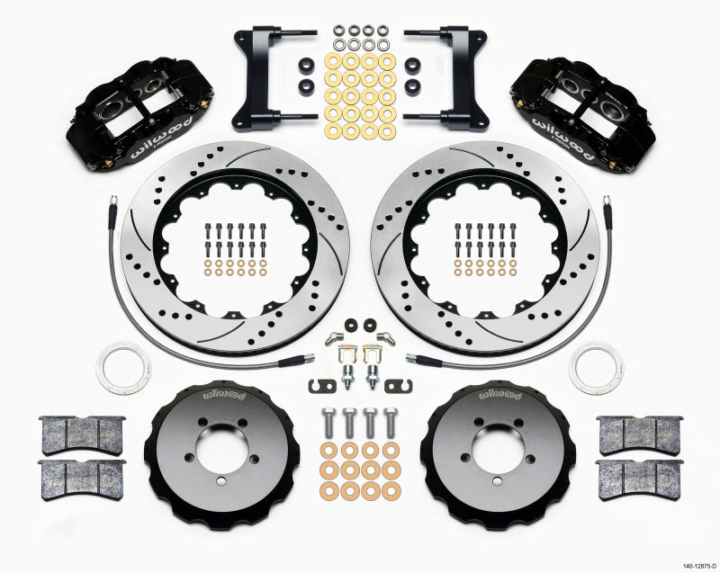 Wilwood FNSL6R Front Hat Kit,14.00", Drilled 1999-2012 Subaru WRX w/Lines 140-12875-D Photo - Primary