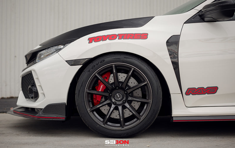 Seibon 17-18 Honda Civic Type-R Carbon Fiber Fender Ducts (Pair) FD17HDCVR FD17HDCVR Photo - Primary