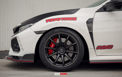 Seibon 17-18 Honda Civic Type-R Carbon Fiber Fender Ducts (Pair) FD17HDCVR FD17HDCVR Photo - Primary