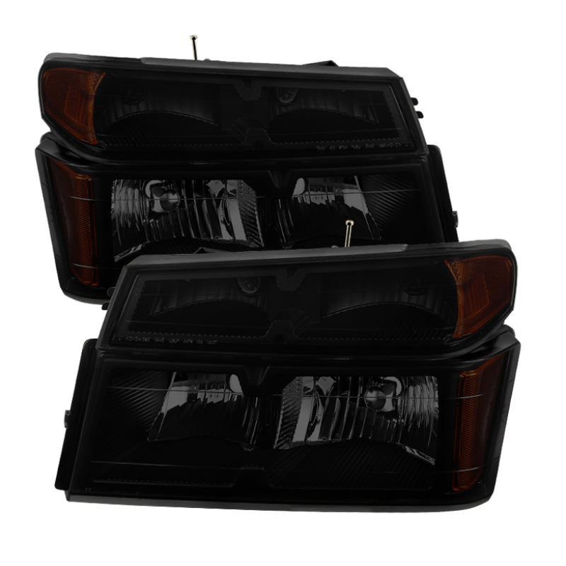 SPYDER Xtune Chevy Colorado 04-12 OEM Headlights w/ Bumper Lights Black Smoked HD-JH-CCOL04-SET-BSM 9032134 9032134 Photo - Primary