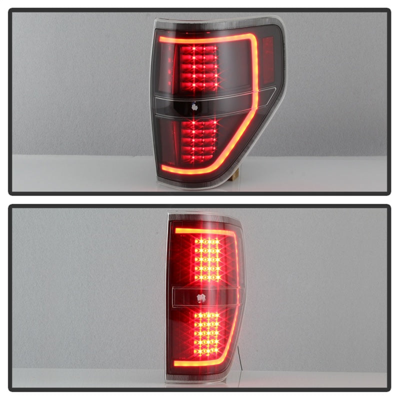 SPYDER xTune 09-14 Ford F-150 Light Bar LED Tail Lights - Black (ALT-JH-FF15009-LBLED-BK) 9042188 9042188 Photo - Unmounted