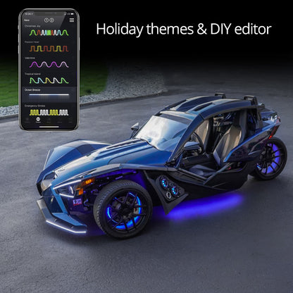 XKGLOW XK Glow LED Underglow Light Kit for Polaris Slingshot XKCHROME Smartphone App Controller (Standard) XK-SLING-STA XK-SLING-STA User 1