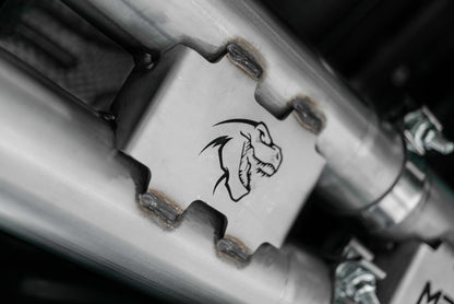 MBRP 2021 Ram TRX 6.2 S/C 3in Catback Dual Rear Carbon Fiber Tips(Race)- T304 S51543CF S51543CF Photo - Close Up