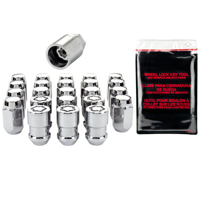 McGard Jeep Wrangler Hex Install Kit (Cone Seat) 1/2-20 / 13/16 Hex (18 Lug Nuts / 5 Locks) - Chrome 84562 84562 Photo - Primary