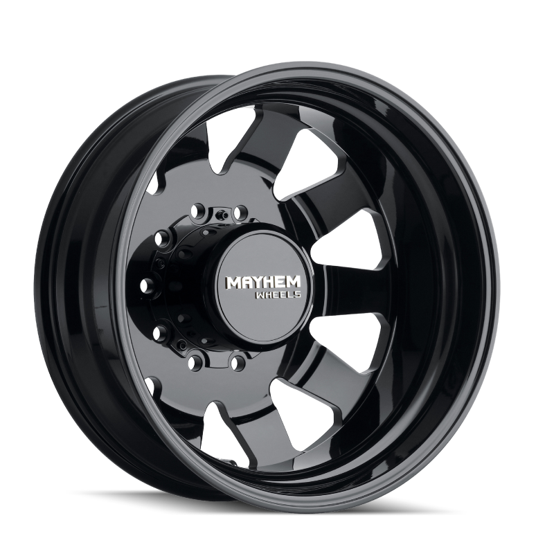 Mayhem 8181 Challenger Dually 22x8.25 / 10x225 BP / 169mm Offset / 170.1mm Hub Full Black Wheel 8181-22820B 8181-22820B Photo - Primary