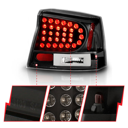 Anzo 2006-2008 Dodge Charger LED Taillights Black 321014 Photo - Close Up