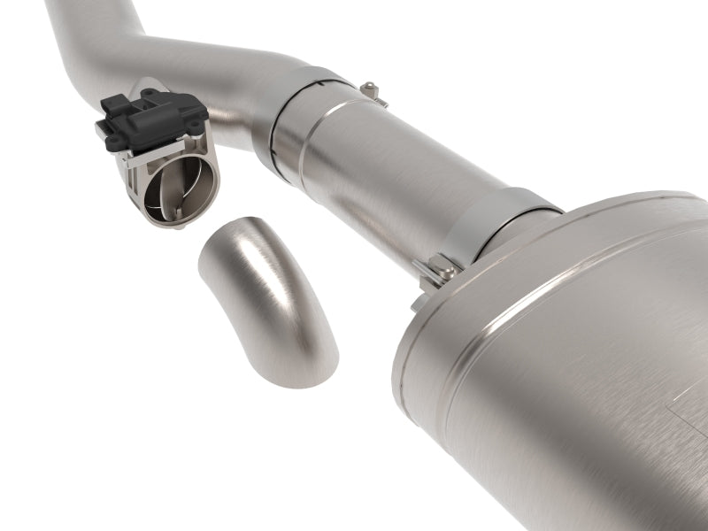 aFe Gemini XV 4in to Dual 3in 304 SS Cat-Back Exhaust w/ Cutout 19-21 GM Silverado/Sierra V8-6.2L 49-34140 49-34140 Photo - Unmounted