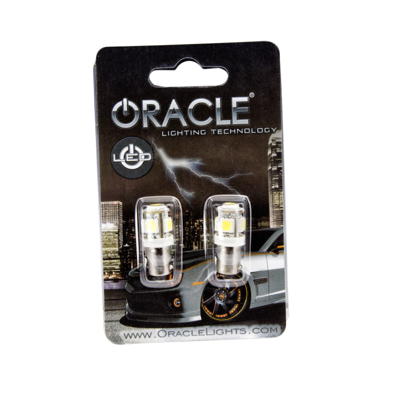 ORACLE Lighting Oracle BA9S 5 LED 3 Chip Bayonet Bulbs (Pair) - White 4904-001 4904-001 Photo - in package