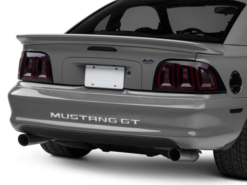 Raxiom 96-98 Ford Mustang Icon LED Tail Lights- Black Housing (Smoked Lens) 389876 389876 Photo - Close Up
