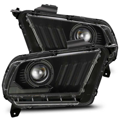 AlphaRex 10-12 Ford Mustang LUXX LED Proj Headlights Plank Style Alpha Blk w/Activ Light/Seq Signal 880118 880118 Photo - Primary