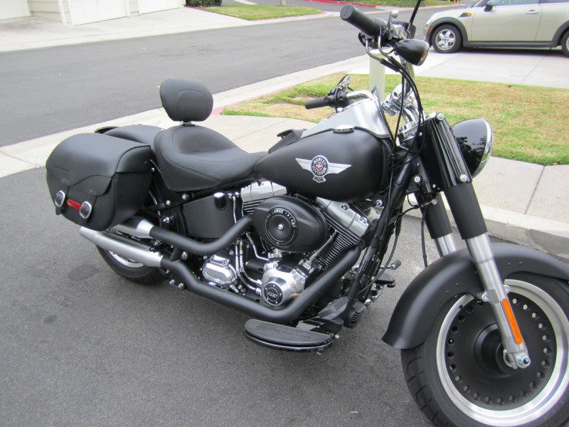 Mustang Motorcycle Mustang 06-17 Harley Softail Wide Tire (200mm) Wide Touring Solo Seat w/Driver Backrest - Black 79530 79530 Photo - Primary