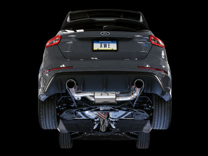 AWE Tuning Ford Focus RS SwitchPath Cat-back Exhaust - Diamond Black Tips 3025-33024 3025-33024 Photo - Mounted