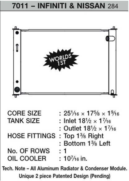 CSF 08-13 Nissan 370Z () Infiniti G37) Module - Automatic 7011 Technical Drawing