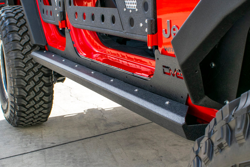 DV8 Offroad 2007-2018 Jeep Wrangler JK (2-door) Frame Mounted Sliders SRSOTB-13 SRSOTB-13 Photo - Mounted