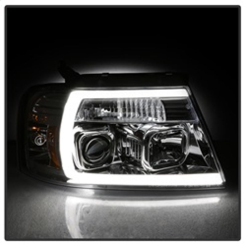 Spyder 04-08 Ford F-150 Light Bar Projector Headlights - Chrome (PRO-YD-FF15004V2-LB-C) 5084637 5084637 Photo - Unmounted