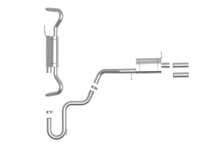 aFe 18-23 Volkswagen Atlas L4 2.0L/V6 3.6L MACH Force-Xp 3in to 2-1/2in SS Hi-Tuck Cat-Back Exhaust 49-36452 49-36452 Photo - Unmounted
