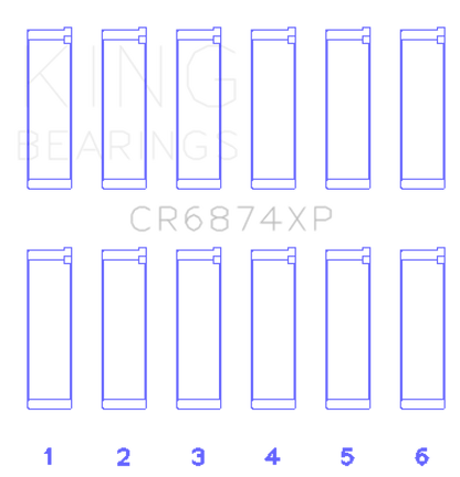 King Engine Bearings King Subaru EZ30/EZ30D (Size STD) Performance Rod Bearing Set CR6874XP CR6874XP Photo - Primary