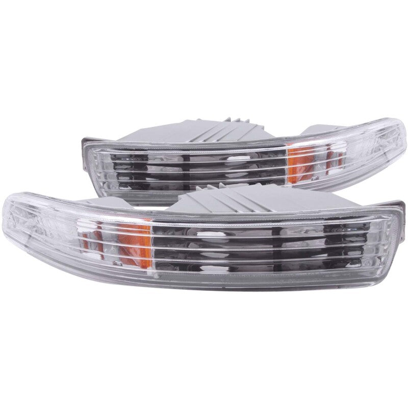 Anzo 1994-1997 Acura Integra Euro Parking Lights Chrome w/ Amber Reflector 511020 Photo - Primary