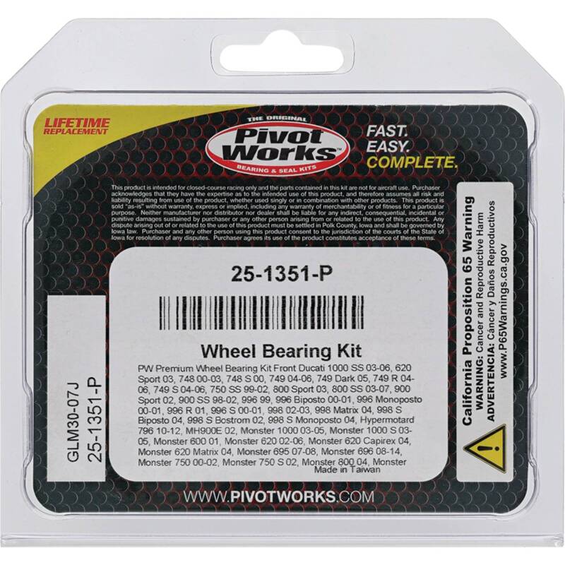 Pivot Works Pw Premium Wheel Bearing 25-1351-P 25-1351-P Photo - Primary