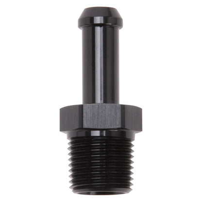 Edelbrock Hose End, Straight, 3/8" NPT to 3/8" Barb, Black Anodize 8117 Photo - Primary
