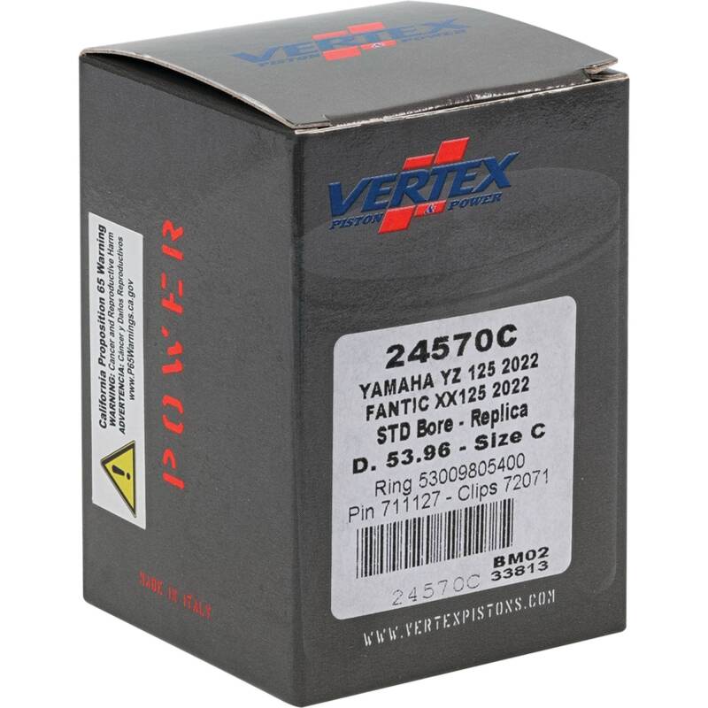 Vertex Pistons Vertex Piston 2023 Fantic Motor XE 125 125cc Cast Replica Piston Kit 24570C 24570C Photo - Primary