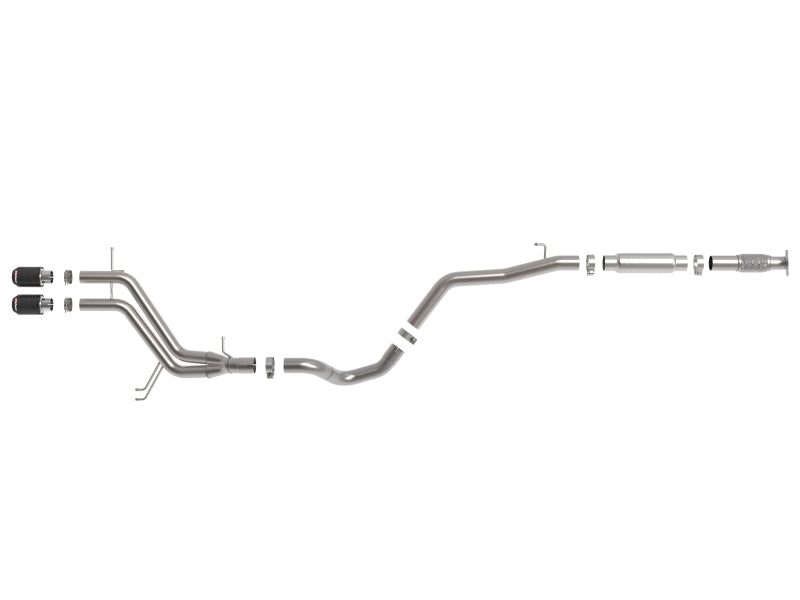 aFe Takeda 2-1/2in to 3in  SS-304 Cat-Back Exhaust w/ C/F Tips 13-17 Hyundai Veloster L4-1.6L 49-37018-C 49-37018-C Photo - Unmounted