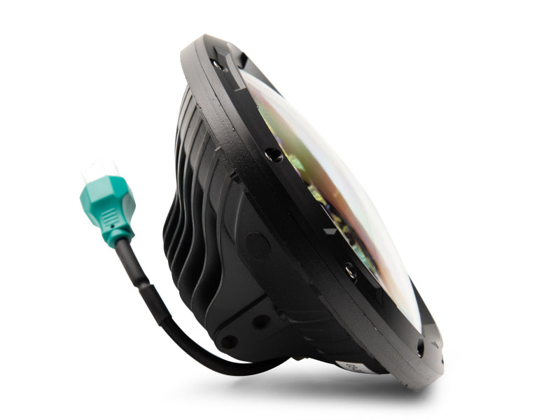 Raxiom 97-18 Jeep Wrangler TJ/JK Axial Series 13-LED Headlights- Black Housing (Clear Lens) J150093 J150093 Photo - Close Up