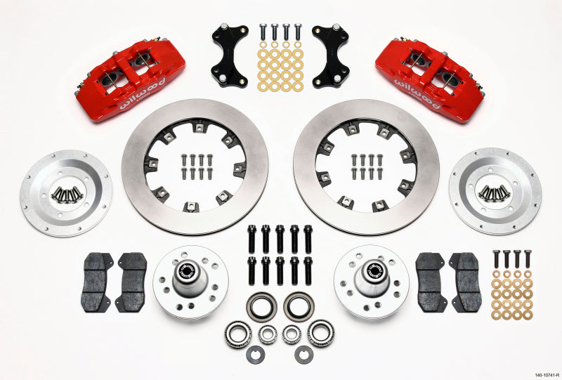 Wilwood Dynapro 6 Front Hub Kit 12.19in Red WWE ProSpindle 140-10741-R 140-10741-R Photo - Primary