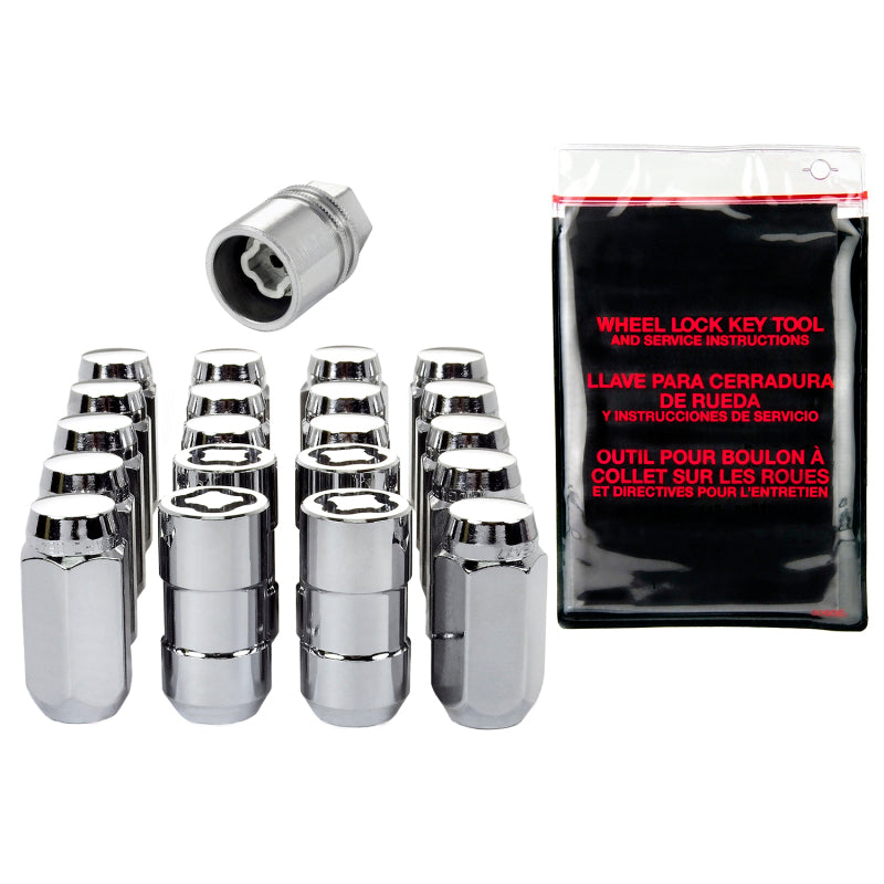 McGard 5 Lug Hex Install Kit w/Locks (Cone Seat Nut) 9/16-18 / 7/8 Hex / 1.75in. Length - Chrome 84508 84508 Photo - out of package