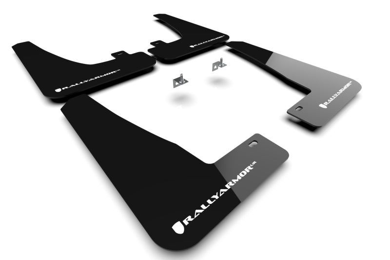Rally Armor 2022 Tesla Model X Black UR Mud Flap w/ White Logo MF102-UR-BLK/WH MF102-UR-BLK/WH Photo - Primary