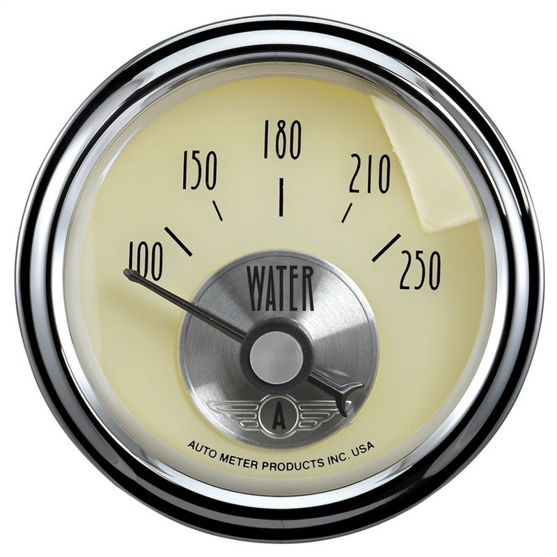 Autometer Prestige Antique Ivory Series 2-1/16in 100-250 Deg F Electric Water Temp Gauge 2037 2037 Photo - Primary