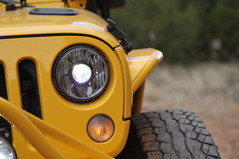 KC HiLiTES 7" Gravity® LED Pro - Single Headlight - SAE/ECE - 40W Driving Beam - Universal / 07-18 Jeep JK 4234 4234 Photo - Primary
