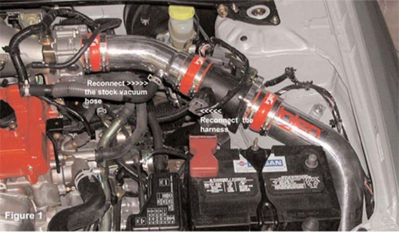 Injen Nissan Sentra SER Spec V 2.5L (CARB 02-04 Only) Black Cold RD1966BLK Photo - Mounted